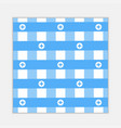 gingham blue pattern vector image vector image