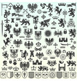 heraldic design elements vector image