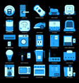home automation appliances icon set in flat style vector image vector image