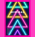 neon poster retro design 80s sci-fi pattern vector image vector image