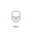 skull concept line icon simple element vector image
