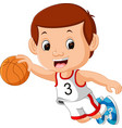 boys playing basketball sport vector image vector image