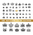 collection of creative king and queen crowns vector image
