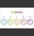 modern infographic colorful design template 3 vector image