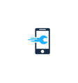 smartphone fix and repair logo icon design vector image