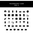 technology glyph style icon set vol2 vector image vector image