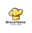 cartoon chef hat logo template vector image