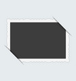 photo frame with cut corner vector image