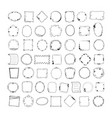 set of linear frames vector image