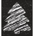 abstract christmas tree chalk drawing vector image vector image