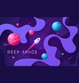 colorful cartoon outer space background design vector image vector image