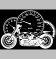 custom motorcycle with speedometer vector image