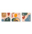set abstract backgrounds hand drawn various vector image vector image