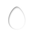 simple white egg paper cut effect for happy vector image vector image