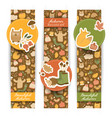 autumn vertical banners set vector image vector image