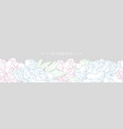 elegant white peonies with colorful pathes border vector image