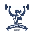 fitness and bodybuilding club vector image vector image