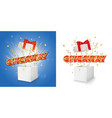 giveaway gift box concept for banner vector image vector image