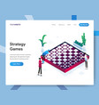 landing page template strategy games isometric vector image vector image