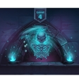 magic skeleton with scythe in portal vector image vector image