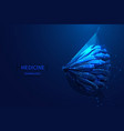 mammalogy low poly blue vector image vector image