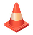traffic cone icon isometric style vector image