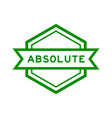 vintage green color hexagon label banner vector image vector image