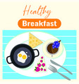 healthy breakfast poster vector image