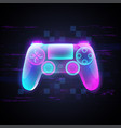 neon light gamepad vector image