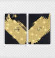 set of black and glitter design templates vector image vector image