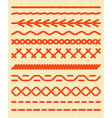 sewing stitches patterns vector image