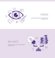 vision and balance business concept template web vector image