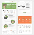 website template with concept icons for business vector image vector image