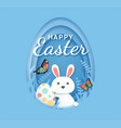 easter day banners rabbit with eggs vector image vector image