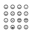 icons of smiley faces vector image