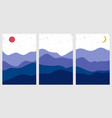 abstract minimal curve lines stylized mountain vector image vector image