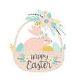 happy easter isolated vector image
