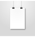 paper poster pockup design sheet blank vector image