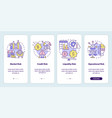 risk categories onboarding mobile app screen vector image vector image