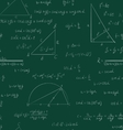 seamless trigonometry pattern on green vector image
