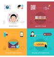 verification flat set vector image