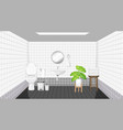 bathroom interior design with furniture vector image vector image