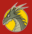 dragon head vector image