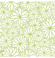 green and white floral seamless pattern vector image vector image