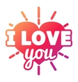 i love you logo badge vector image
