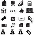 money icons silhouette vector image