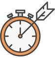 time target icon business line clock vector image vector image