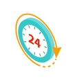 24 hours service icon isometric 3d style vector image