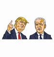 donald trump vs joe biden presidential election vector image vector image