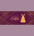 easter gold and purple banner design vector image vector image